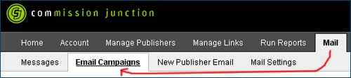 CJ Email Campaigns Tab CJ Email Campaigns Tab