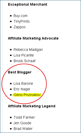 Best Blogger 2011 Pinacle Awards finalists Best Blogger 2011 Pinacle Awards finalists